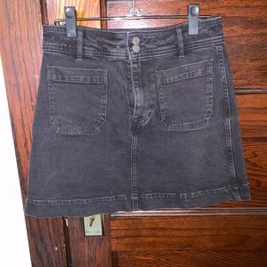 Madewell Black Demin Skirt